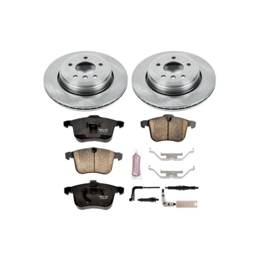PowerStop KOE5361 OE Stock Replacement Low-Dust Ceramic Brake Pad and Rotor Kit