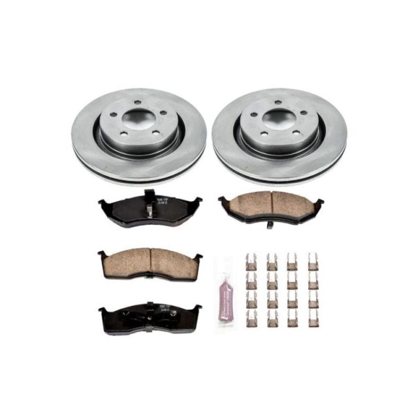 PowerStop KOE6179 OE Stock Replacement Low-Dust Ceramic Brake Pad and Rotor Kit