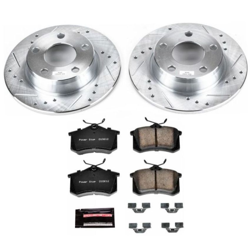 PowerStop K940 Z23 Daily Driver Carbon-Fiber Ceramic Brake Pad and Drilled & Slotted Rotor Kit