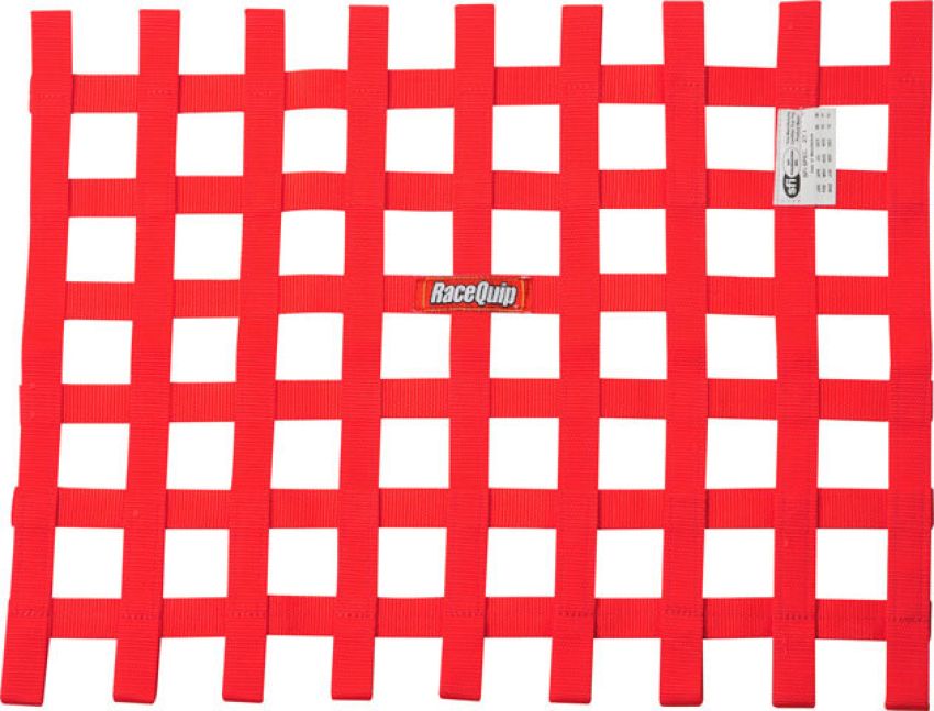 RACEQUIP RQP725015 Ribbon Window Net SFI Red