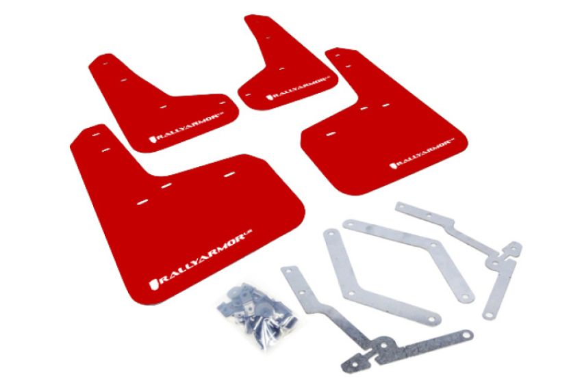 Rally Armor MF27-UR-RD/WH Red Mud Flap/White Logo