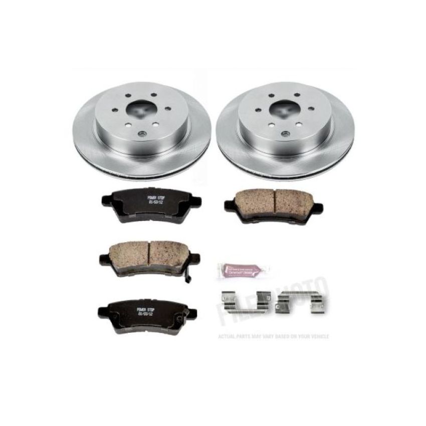 PowerStop KOE147 OE Stock Replacement Low-Dust Ceramic Brake Pad and Rotor Kit