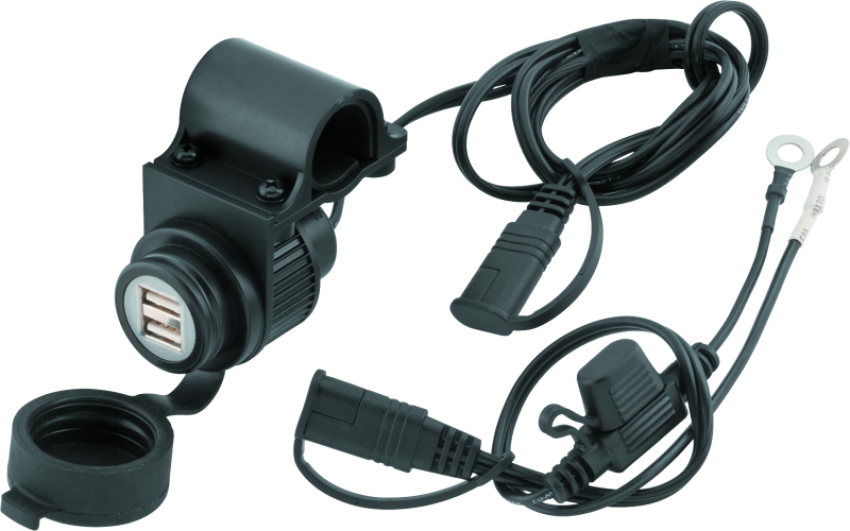 BikeMaster 152232 Dual USB Socket w/ Bracket