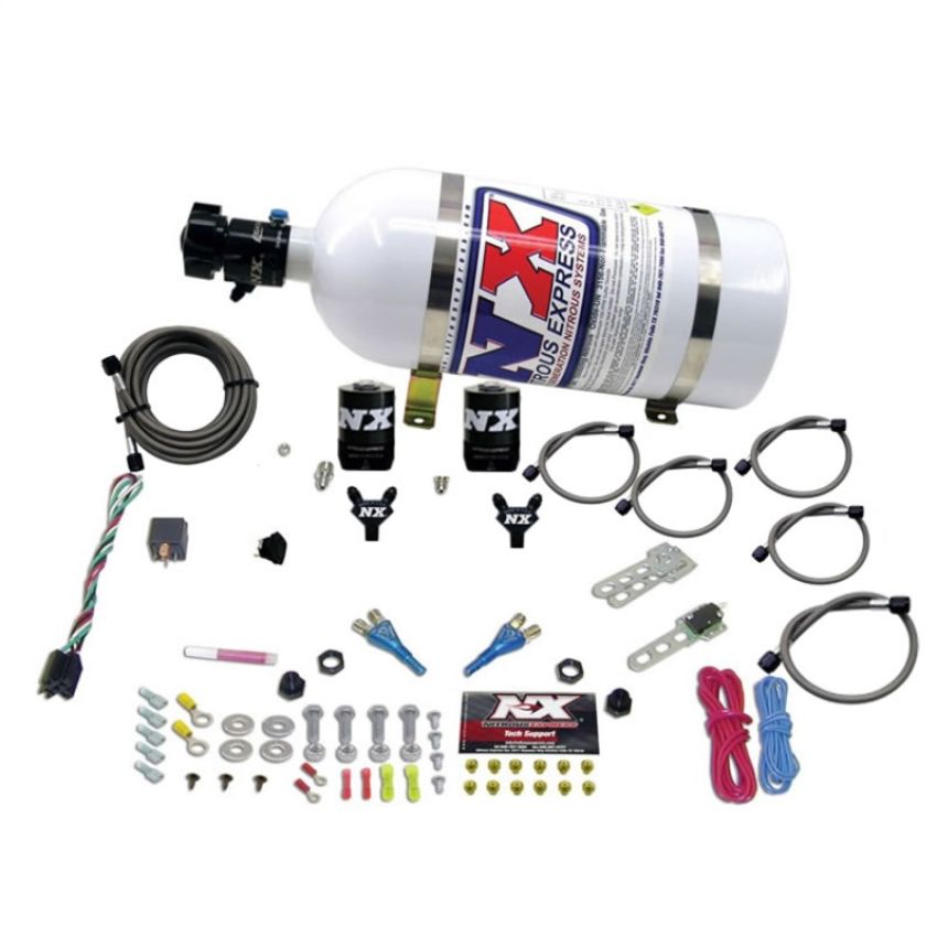 Nitrous Express 20616-10 DUAL NOZZLE SPORT COMPACT SYSTEM W/ 10LB BOTTLE (35-50-75HP)