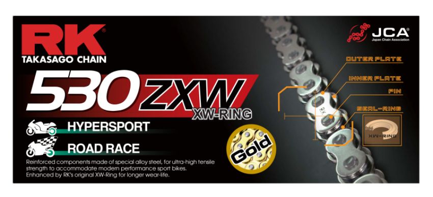 RK Chain GB530ZXW-150 530ZXW-150 - Gold