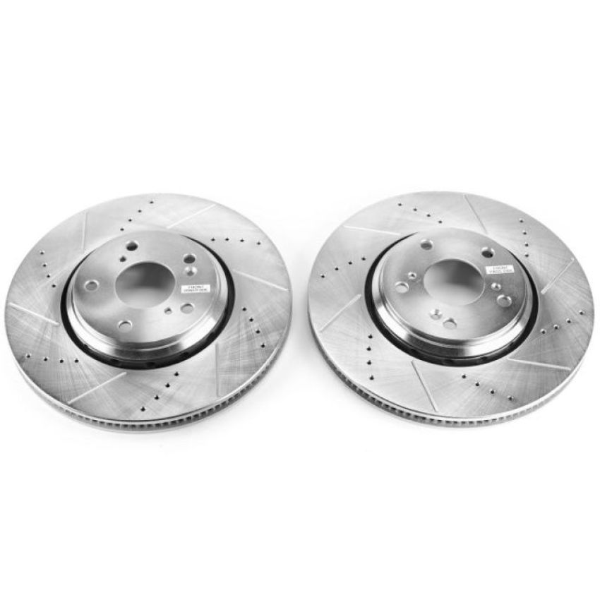 PowerStop JBR1730XPR PowerStop Evolution Performance Drilled, Slotted & Plated Brake Rotor Pair