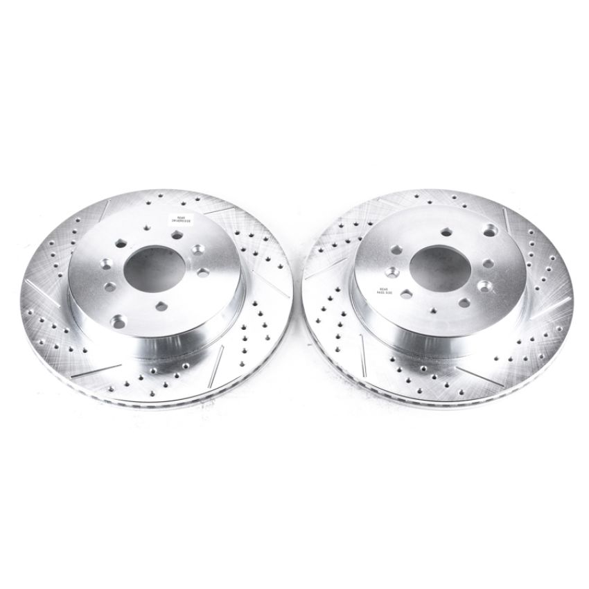 PowerStop JBR1398XPR PowerStop Evolution Performance Drilled, Slotted & Plated Brake Rotor Pair