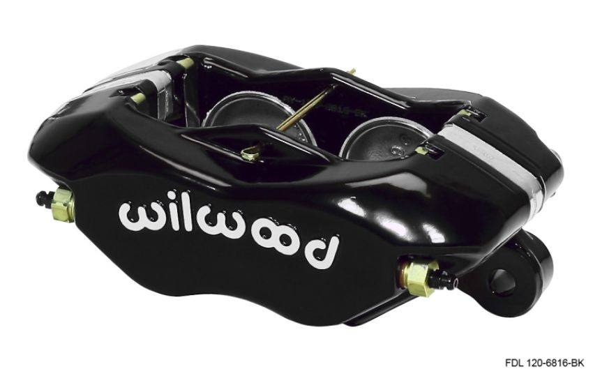 Wilwood 120-6816-BK Caliper-Forged Dynalite-Red 1.75in Pistons .81in Disc