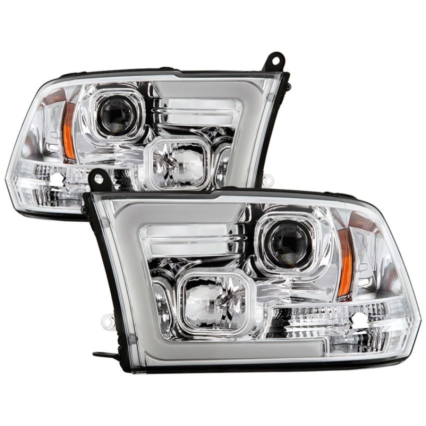 SPYDER 5086259 Projector Headlights - Version 2 - Switch Back Light Bar Turn Signal - Chrome