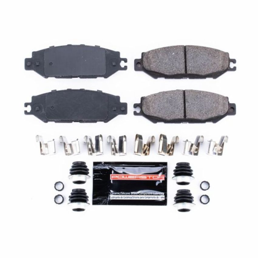 PowerStop Z23-613 PowerStop - Z23 Daily Driver Carbon-Fiber Ceramic Brake Pads with Hardware Kit