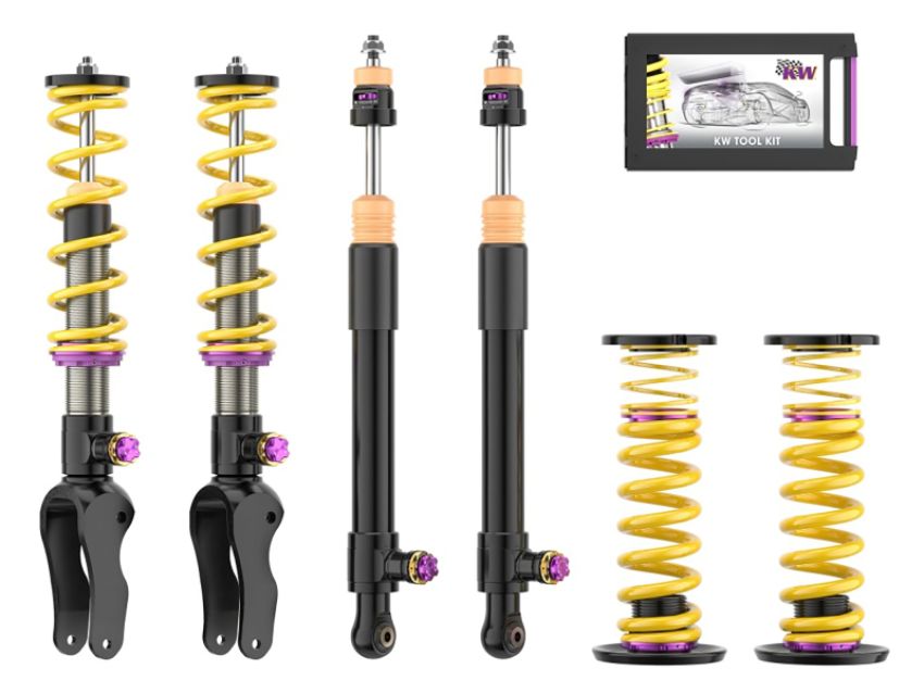 KW 3A771095 Coilover Kit V4 2021+ Porsche Taycan (Y1A) Sedan 2WD (Without Air Suspension)