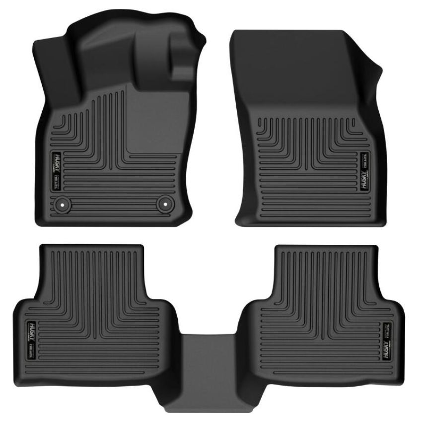 Husky Liners 95251 2022 Volkswagen Taos Weatherbeater Black Front & 2nd Seat Floor Liners