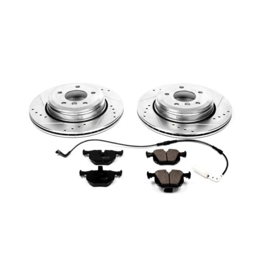 PowerStop K5361 Z23 Daily Driver Carbon-Fiber Ceramic Brake Pad and Drilled & Slotted Rotor Kit
