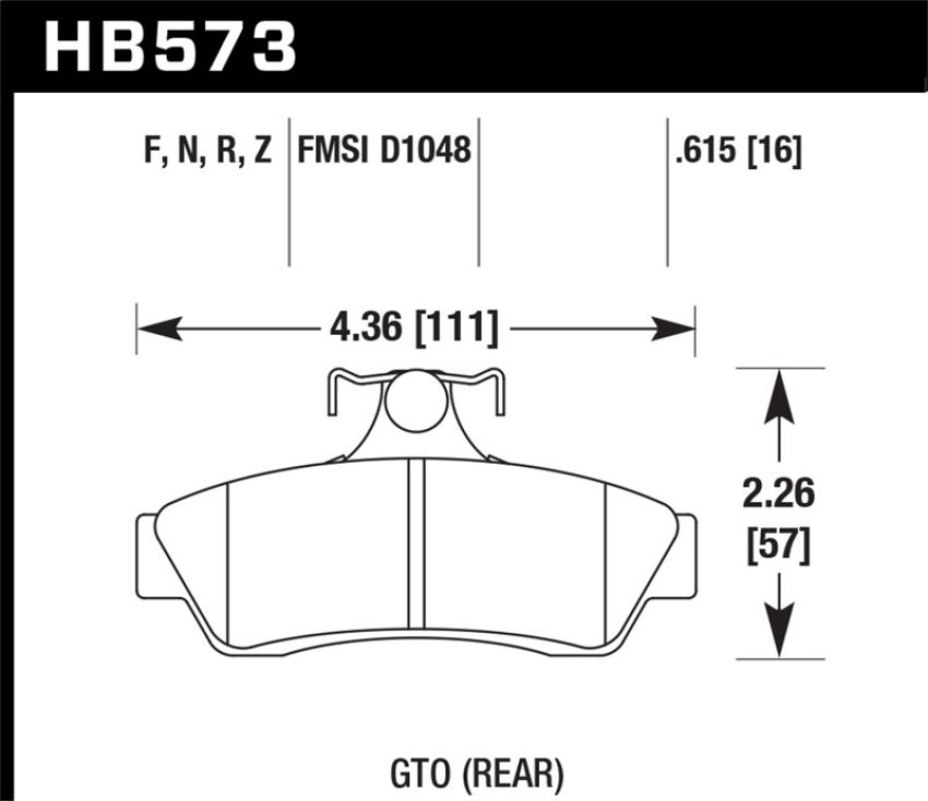 Hawk Performance HB573B.615 HPS 5.0 Disc Brake Pad