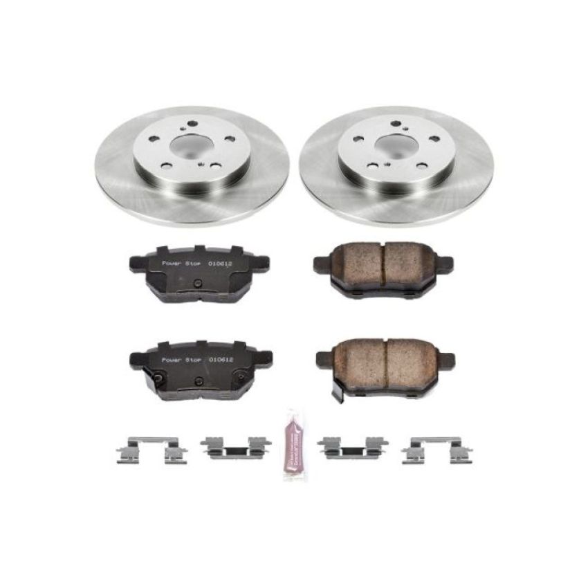 PowerStop KOE4737 OE Stock Replacement Low-Dust Ceramic Brake Pad and Rotor Kit