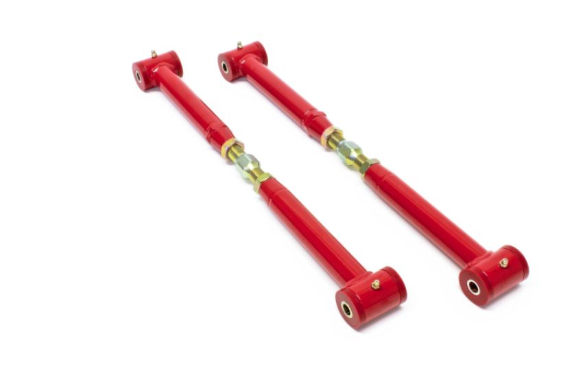 BMR Suspension TCA002R Lower Control Arms, DOM, On-Car Adjustable, Polyurethane Bushings