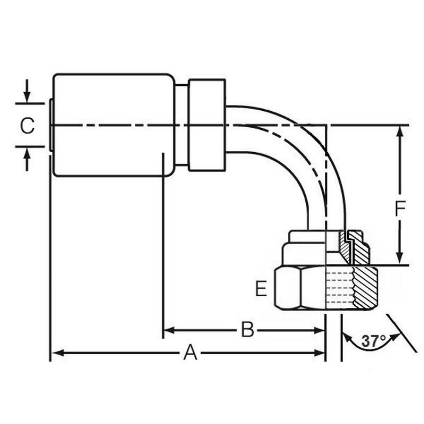 Dayco 108602 DC04-06FJ90T