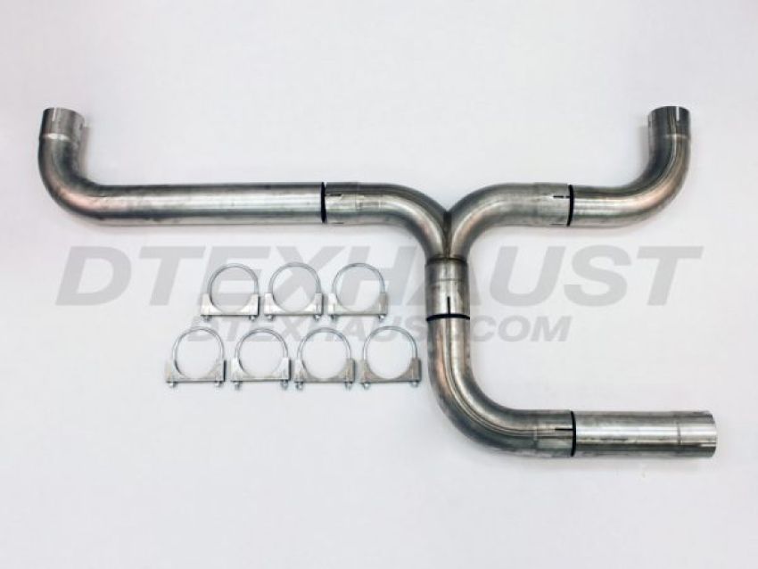 Different Trend Diesel Stack Kit 409 Stainless Steel 4″ Universal Diesel Dual Exhaust Stack Kit DK-400