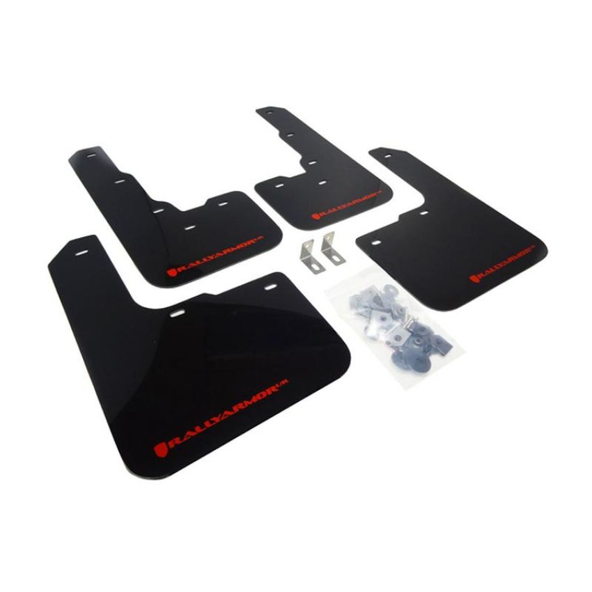 Rally Armor MF39-UR-BLK/RD Black Mud Flap/Red Logo
