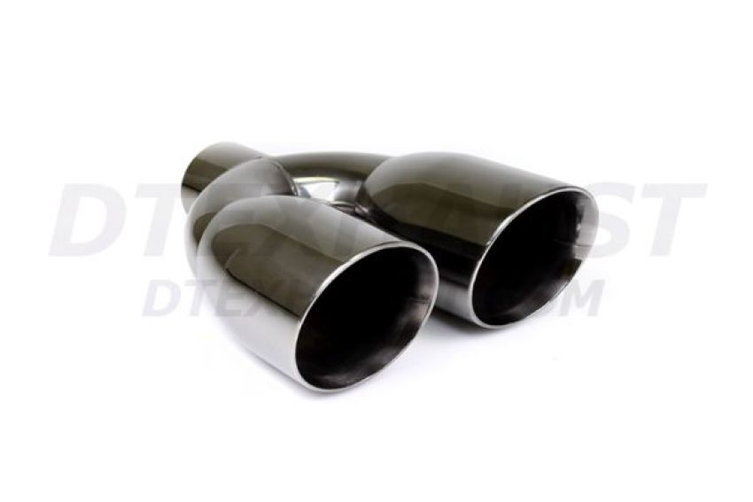 Different Trend Black Chrome Look, I.d. 2 1/4″ Dual 3.50″ Dbl. Wall DT-24013BDLBL