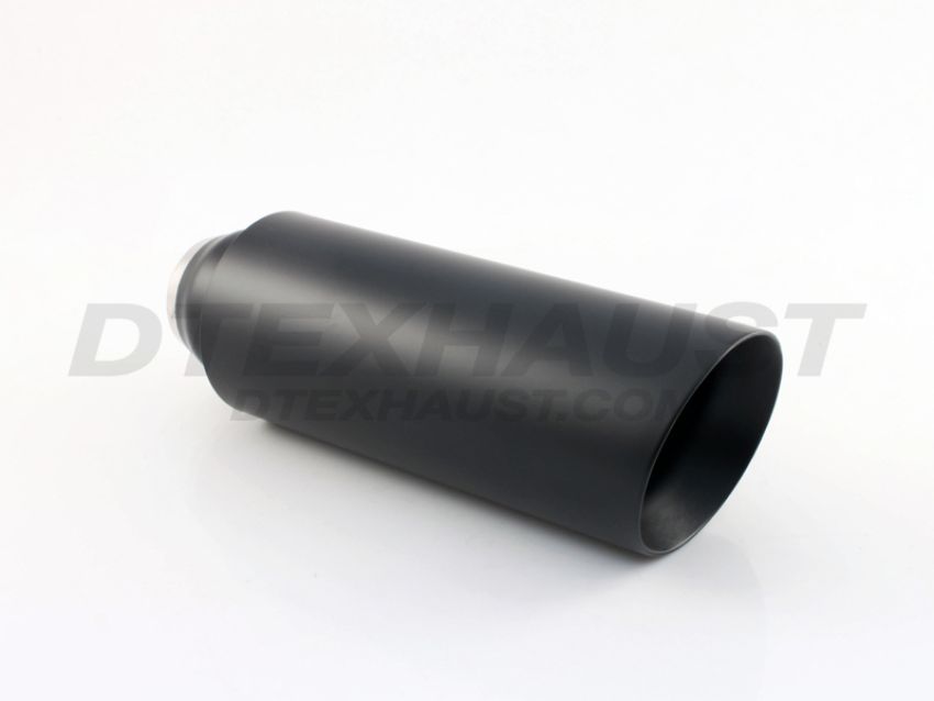 Different Trend Black Powder Coated 4″ Open Casing Slanted Double Wall DT-30013C-12BK