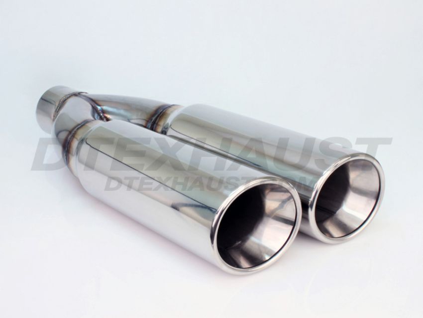 Different Trend Hi-Polished Tips 4″ Dual Double Wall Side Way DT-30038DS
