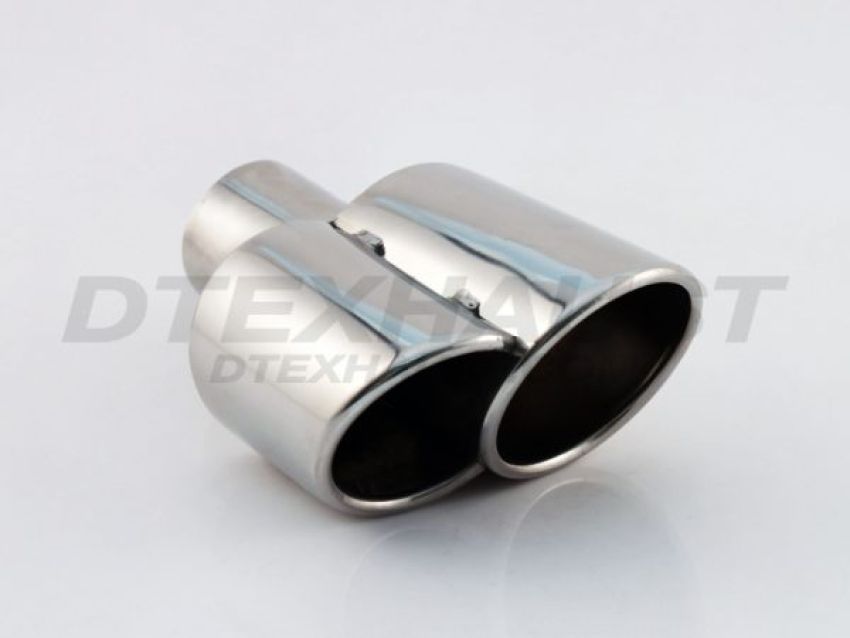 Different Trend Hi-Polished Tips Double Rolled Edge Driver Side Behind Bumper DT-24082L