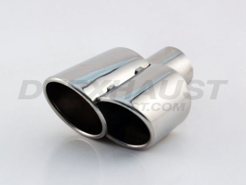 Different Trend Hi-Polished Tips Double Rolled Edge Passenger Side Behind Bumper DT-24082R