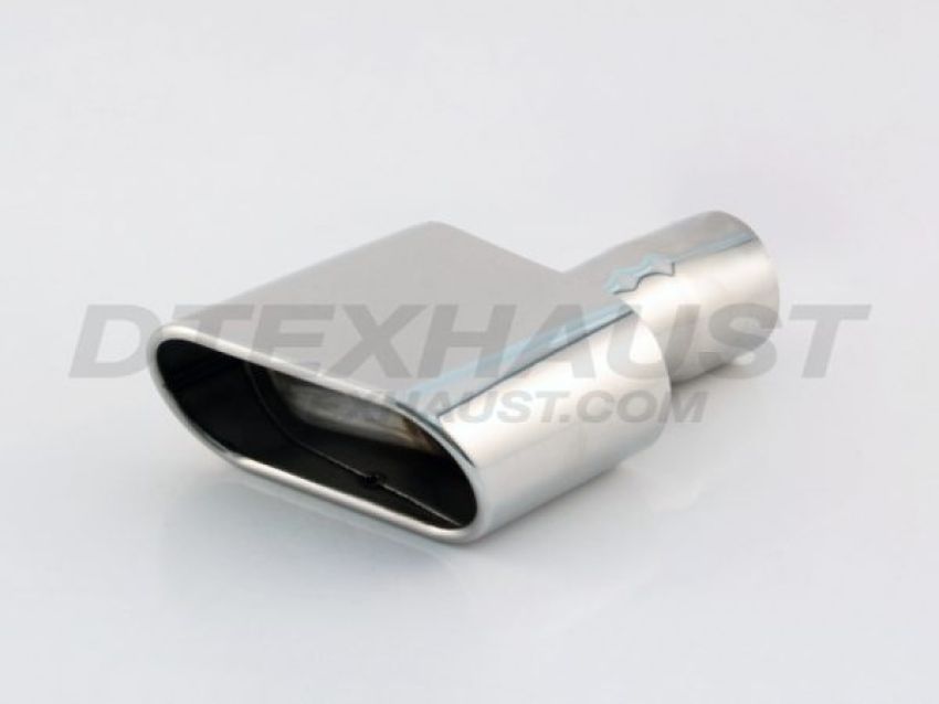 Different Trend Hi-Polished Tips Rectangular Double Wall Passenger Side Behind Bumper DT-24086R
