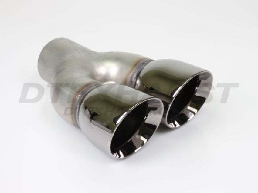 Different Trend Black Chrome Dual 3″ Double Wall Hog Leg Parallel DT-24096BM