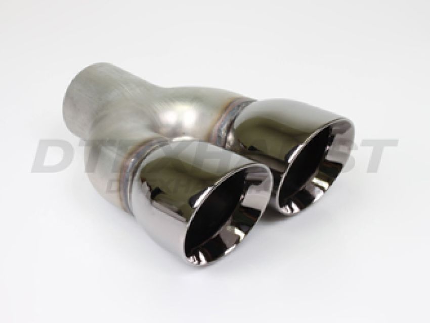 Different Trend Black Chrome Dual 3″ Double Wall Hog Leg Parallel DT-25096BM