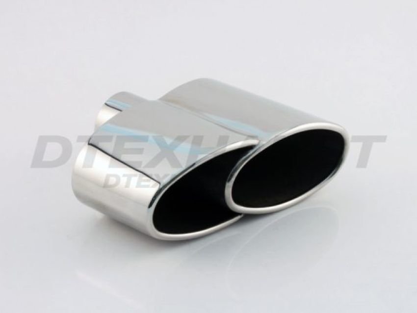 Different Trend Hi-Polished Tips Dual Oval Round Rolled Edge (driver Side) DT-25127L