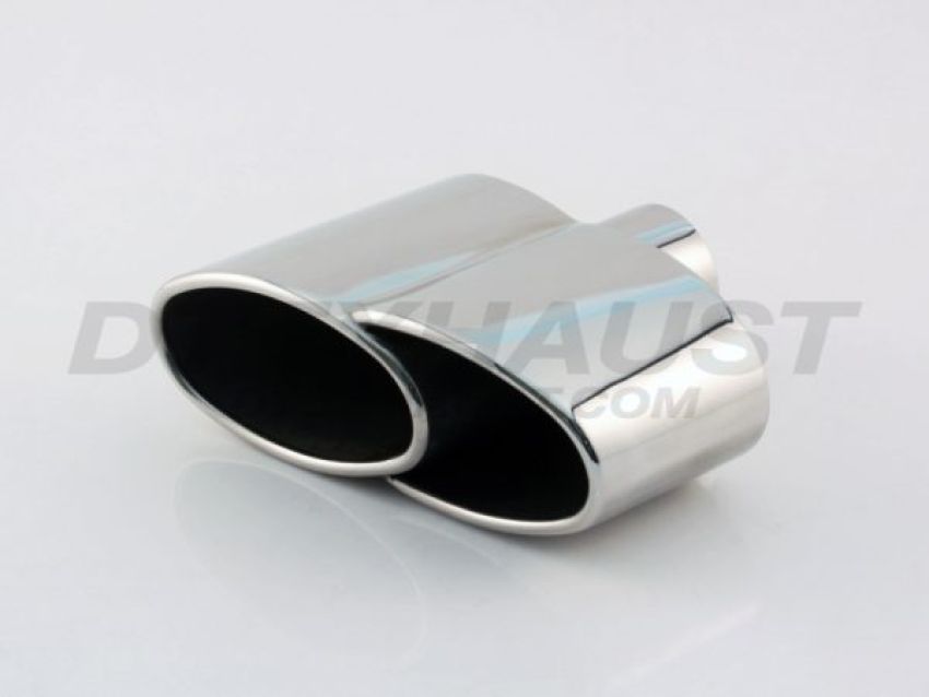 Different Trend Hi-Polished Tips Dual Oval Round Rolled Edge (passenger Side) DT-24127R