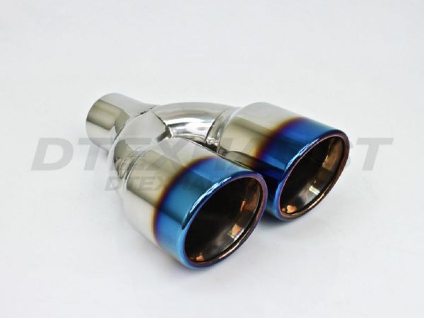 Different Trend Dual 3.5″ Double Wall Rolled Slant W/ Blue Flame DT-24161BF
