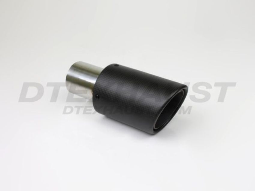 Different Trend Carbon Fiber 3″ X7″ Double Layered Rolled Edge With Polish Inner Pipe DT-24168A