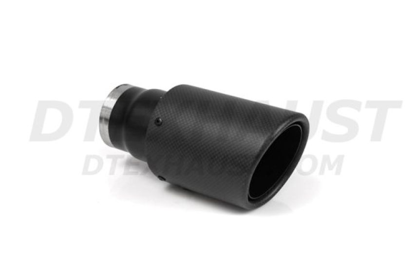 Different Trend Carbon Fiber 3.5″ X7″ Double Layered Rolled Edge With Black Powder Coated Inner Pipe DT-24168BBK