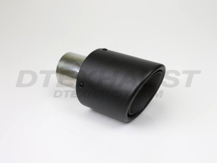 Different Trend Carbon Fiber 4″ x 6.7″ Double Layered Rolled Edge With Polished Inner Pipe DT-25168C