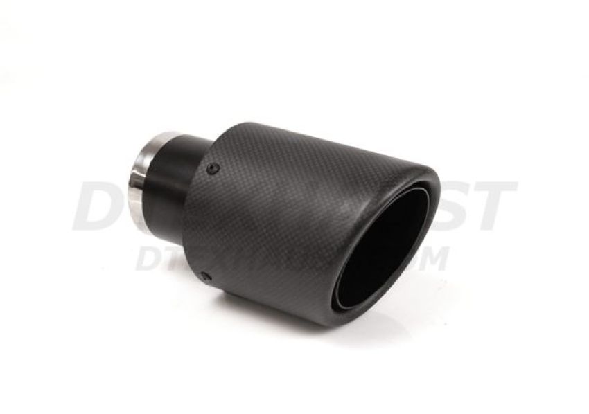 Different Trend Carbon Fiber 4″ X7″ Double Layered Rolled Edge With Black Powder Coated Inner Pipe DT-24168CBK