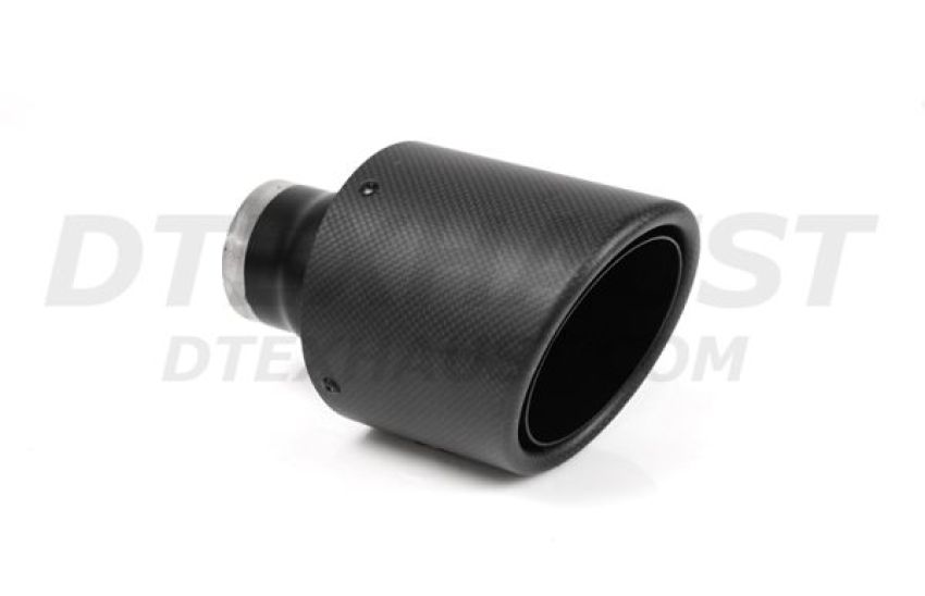 Different Trend Carbon Fiber 4.5″ X7″ Double Layered Rolled Edge With Black Powder Coated Inner Pipe DT-24168DBK