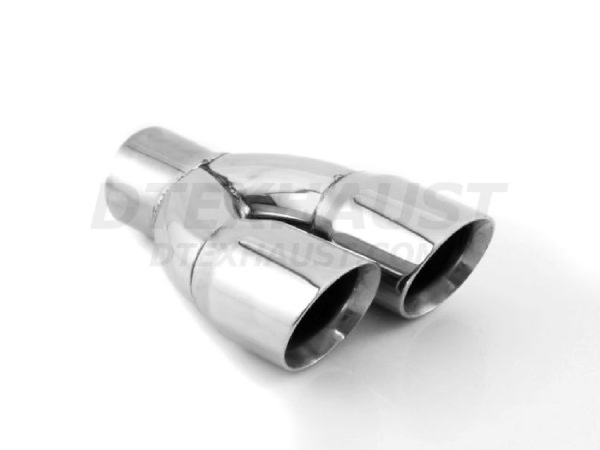 Different Trend Hi-Polished Tips Dual 3″ Double Wall Angle Driver Side DT-25083L
