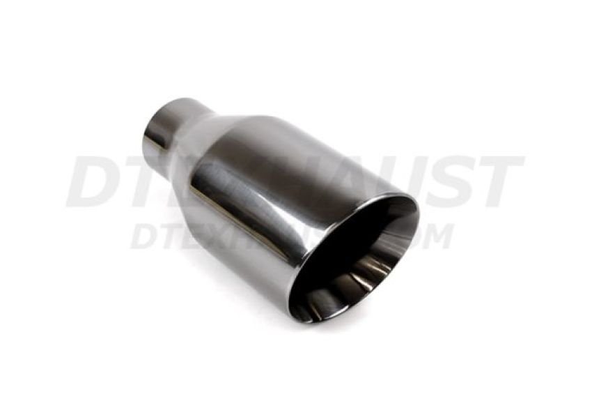Different Trend Black Chrome Look 4.5″ Double-wall Angle Tip DT-25113DBL