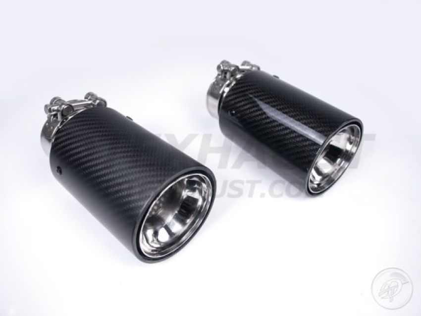 Different Trend Carbon Fiber 3.50″x7″ Resonated Carbon-fiber Tip, Bolt-on I.d. 2.50″ DT-25171B