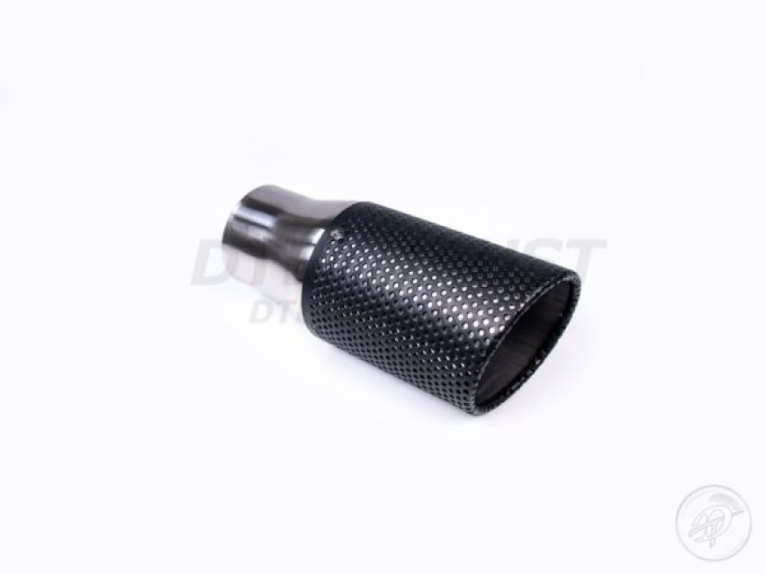 Different Trend Black Powder Coated 3.75″ Textured Rolled Angle Tip DT-25198BK