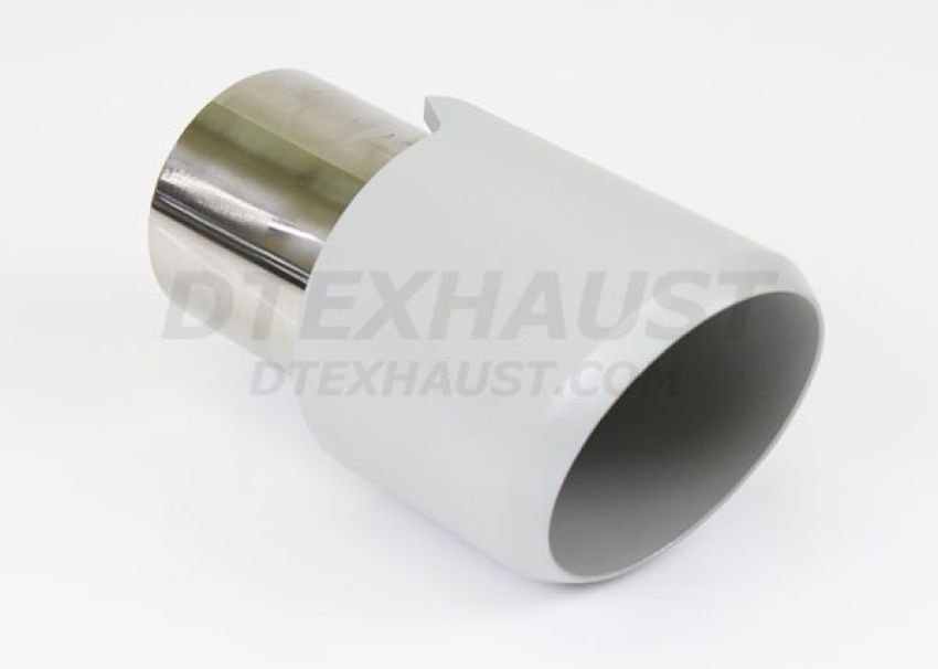 Different Trend Hi-Polished Tips 3 1/2″ High Heat Reasistent Grey Aluminized Tip DT-25199
