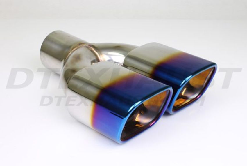 Different Trend Blue Flame 8.00” * 3.00” Parallel Dual Rectangle Resonate Rolled Angle Blue DT-25218BF