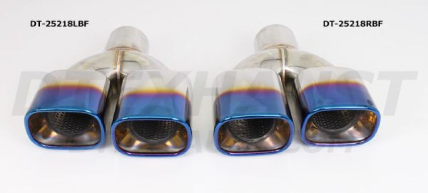 Different Trend Blue Flame 8.00” x 3.00” Parallel Dual Rectangle Resonate Rolled Angle Blue DT-25218LBF