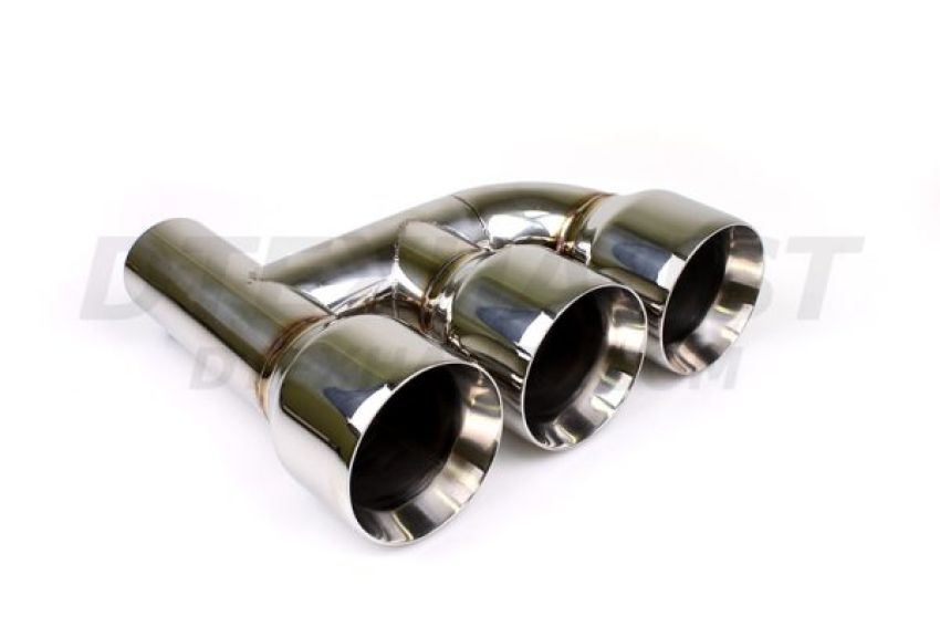 Different Trend Hi-Polished Tips 304 Ss Rolled Angle Triple Exhaust Tips DT-25225