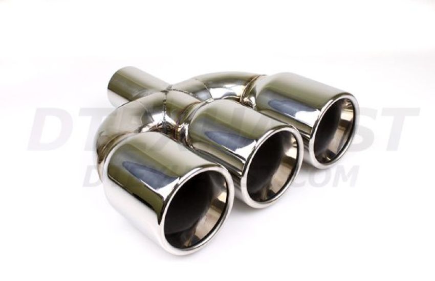 Different Trend Hi-Polished Tips 304 Ss Rolled Angle Triple Exhaust Tips DT-25226