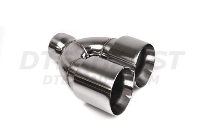 Different Trend Hi-Polished Tips 3.75″ Double Wall Sideways Dual Tip DT-25232DS