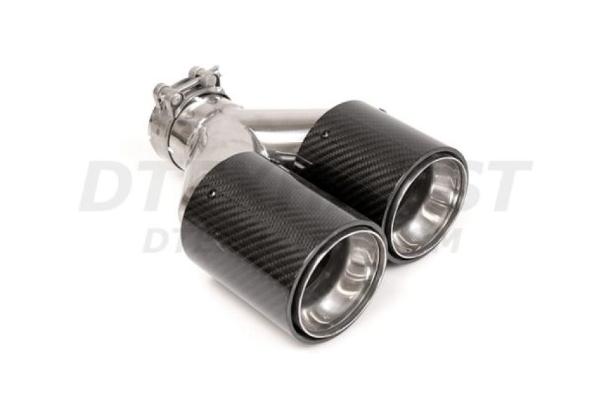 Different Trend Glossy Carbon Fiber With 304 Ss Inner Tube Straight Cut Reversible With 2.5″ Band-clamp (bolt Head 13mm/ 8mm, Screw Length 3″) DT-25319